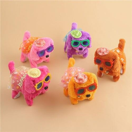 Electronic Walking Plush Colorful Dog Peg Barking Mimicry Interactive Kids Toy Kid Child Christmas Gift gift for children