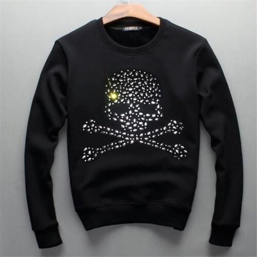 European design brand men'long sleeved hoody s diamond cashmere sweatershirt Pullover