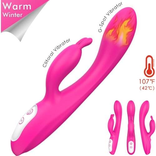 Hot Sale Products Heated 9 Vibration Modes Vagina Penis Dildo Massage Adult Sex Toy Women Rabbit Vibrator