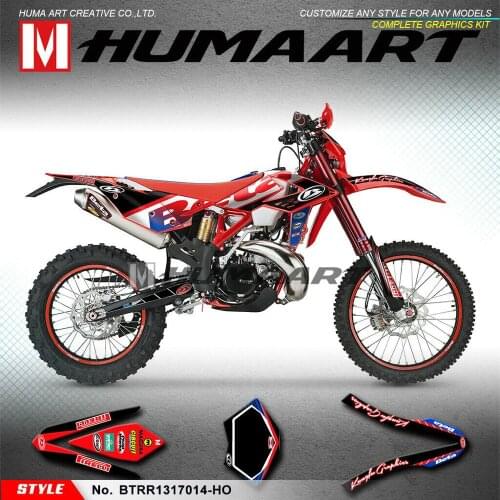 HUMAART MX Stickers Vinyl Decals Motorbike Graphics Kit for Beta 250 300 350 390 430 480 RR 2013 2014 2015 2016 2017, Black