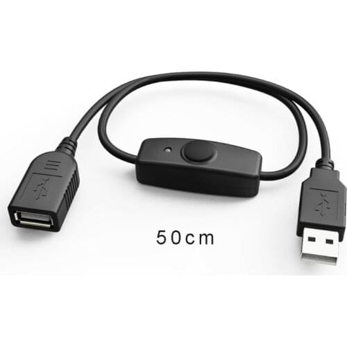 Data Sync USB 2.0 Extender Cord USB Extension Cable With ON OFF Switch LED Indicator for Raspberry Pi PC USB Fan LED Lamp USB