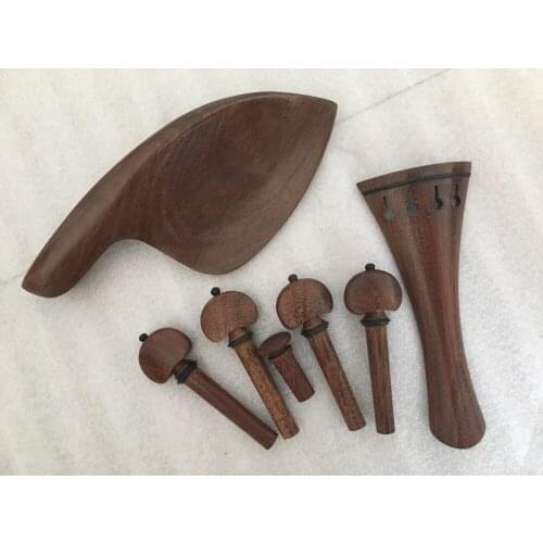 Nice sandalwood violin fittings 4/4 size one set