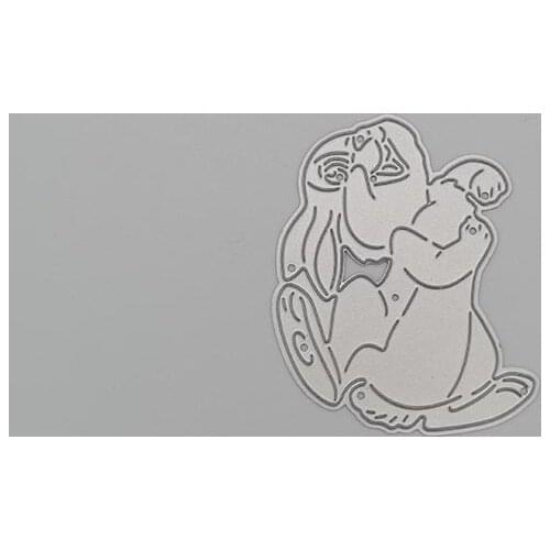 Cute Rabbit Metal Cutting Dies Stencils Scrapbooking Decorative Embossing Folder Carbon Steel Paper Card DIY