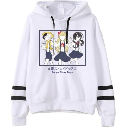 Fashionwomen Hoodie Sweatshirt Anime Bungo Stray Dogs Hoodies Harajuku Anime Friend Streetwear Winter Unisex Sweatshirts Male