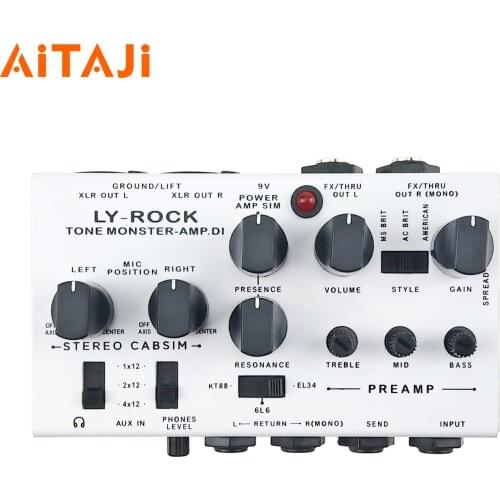 Powerful Guitar Pedal Cabinet Analog DI Box (8-in-1 0-watt Box Head Audio Workstation) Mixer Computer Sound Card Speakers Diy