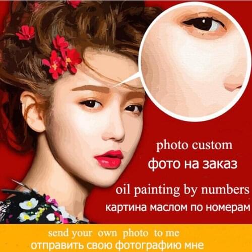 Drawing canvas portrait wedding family photos Photo custom make your own customized DIY oil painting by numbers picture