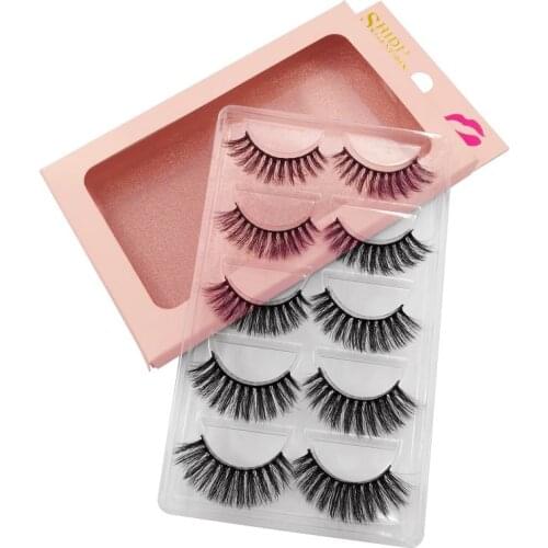 2018 NEW 5 pairs hand made false eyelashes full strip lashes makeup natural mink eyelashes long fake eyelash 3d lashes