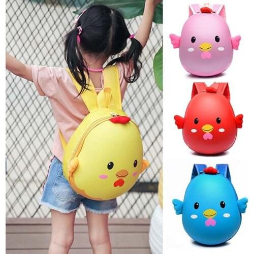 2018 new animal chicken childrens school bags Cartoon 3D Style Children Backpacks Kindergarten girls boys baby backpack