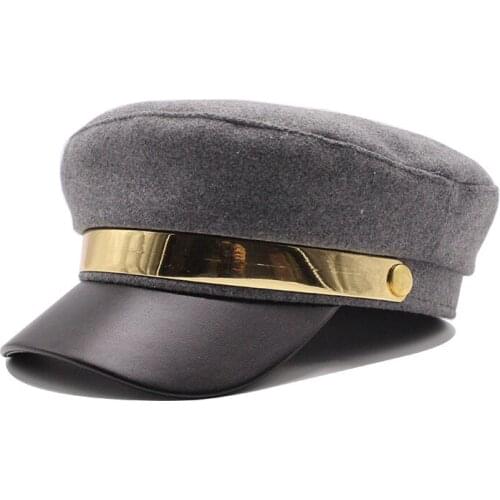 NEW Autumn octagonal hats for women flat military baseball cap ladies solid caps women winter berets hat gorra militar