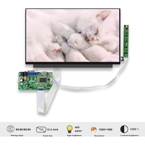 Original Innolux N133HCR-GA1 13.3 Inch Full FHD Laptop Lcd Screen 400 Nits Resolution 1920×1080 eDP 30 pins