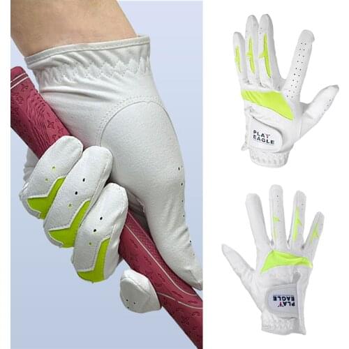 Women Right Left Hand Golf Sports Glove Sweat Absorbent Microfiber PU Soft Breathable Abrasion Glove Golfer Club Equipment