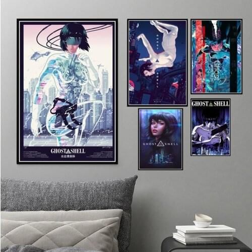 Ghost in the Shell Japanese Animation Poster Wall Art Painting Canvas Mural Living Room Children Home Decoration