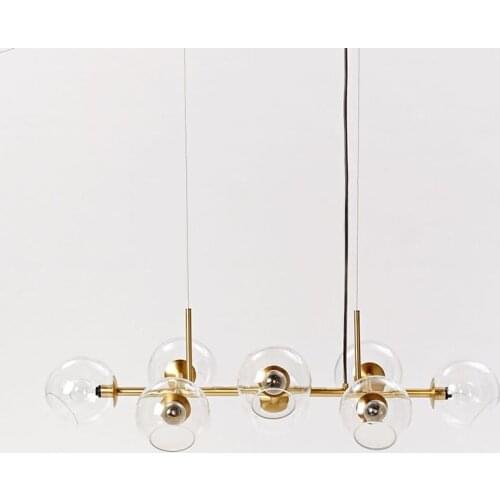 Nordic Pendant Light Clear Glass Lampshade Hanging Lamp Dining Room Cafe Bar LED Pendant Lights Suspension Luminaire