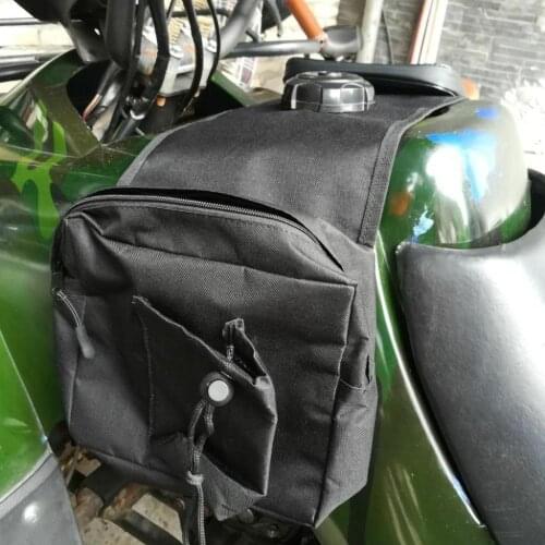 ATV Saddle Bag Back Pack Bags w/ Cell Phone Pocket Mobile Tank Bags for Suzuki Dirtbike Motorcycle Accessory Saddlebag Rear Bag
