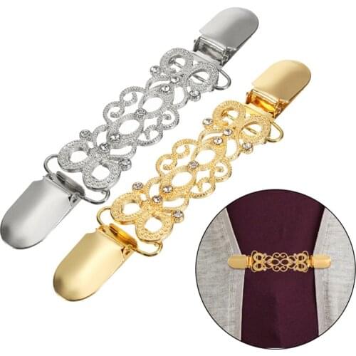 Sweater Cardigan Clip Duck-mouth Clips Flexible Beaded Pearl Pin Brooch Shawl Shirt Collar Buckles For Clothing Decoration