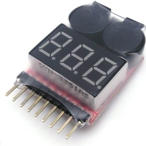 1PCS 1-8S RC Car Low Voltage Buzzer Lipo Battery Voltage Checker Indicator Tester for RC Boat RC Drone Model Parts