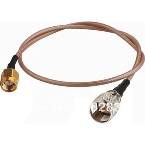 10pcs/lot 20cm Extension cable RP-SMA Male to Mini-UHF Male RG316