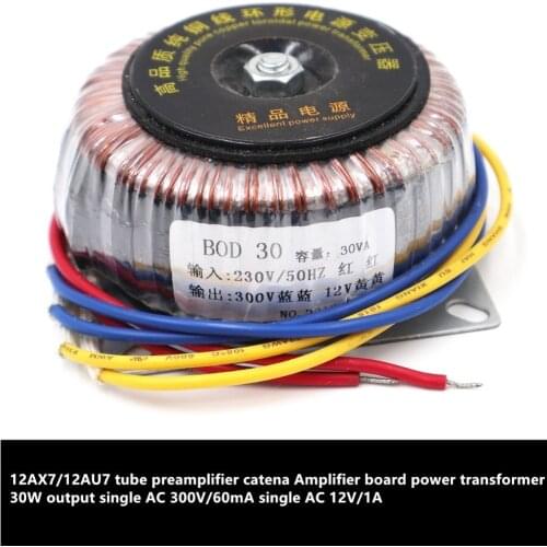 12AX7/12AU7 tube preamplifier catena Amplifier board power transformer 30W output single AC 300V/60mA single AC 12V/1A