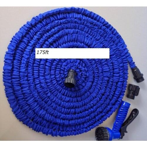 175FT 125FT Plastic Retractable Water Pipe Hose with Gun Flexable Magic Hose Garden Irrigation Reels EU Spray Gun