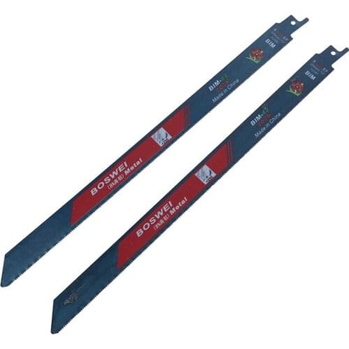 2pcs 300mm 18TPI BIM Reciprocating Saw Blades for Cutting Metal Aluminum Sheets
