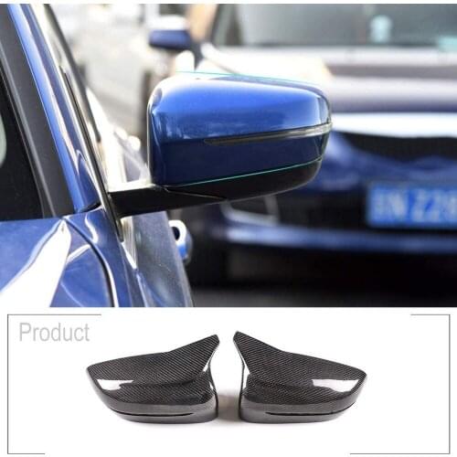 2x Real Carbon Rearview Mirror Cap Replacement Mirror Housing For BMW 3 5 7 Series G20 G28 G30 6 Series GT