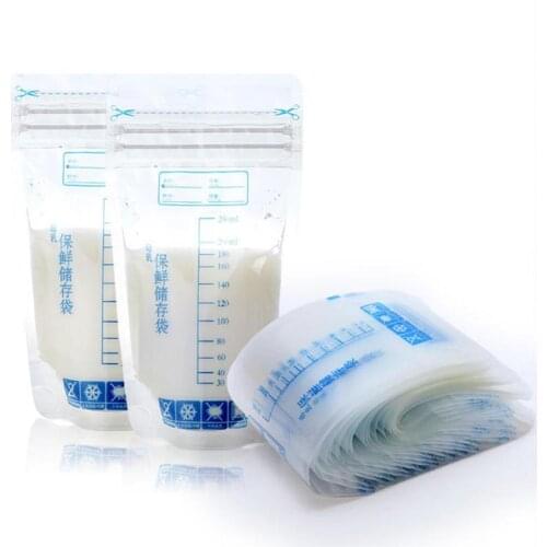 30Pcs 250ml Baby Clear Breast Milk Storage Bag Feeding Freezer Seal Container