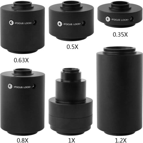 Microscope Adapter 0.35x 0.5x 0.63x 0.8x 1x 1.2x Camera Adapter Compatible For Olympus Microscope Camera Adaptor