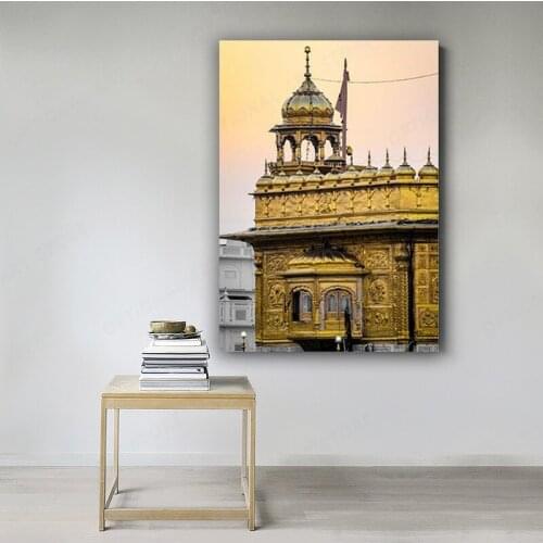 Amritsar India Golden Temple Photography Canvas Poster Sikh Wall Art Prints Hindi Religious Decoration Painting Home Art Decor
