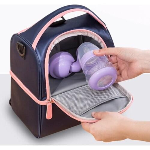 Large Capacity 2 Layer Portable Breast Milks Preservation Mommy Bag Single Shoulder Insulation Bags Cooler Bag Bolsa Termica