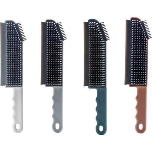 Long Handle Tile Brush Multifunctional Anti Slip Handle TPR Wide Used Tile Grout Crevice Cleaning Brush for Home Kitchen Washing