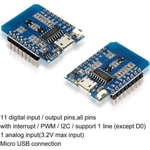 ESP8266 ESP-12 ESP12 ESP-12F Mini Module Wemos D1 Mini WiFi Development Board Micro USB 3.3V Based On ESP-8266EX 11 Digital Pin