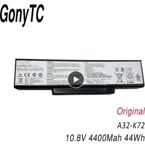 GONYTC A32-K72 Laptop Battery For Asus A32-N71 K72 K72F K72D K72DR K73 K73SV K73S K73E N73SV X72 X73 N71