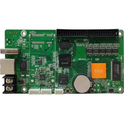 HD-D35(updated of HD-D30) asynchronous 1024*64pixels with 2*HUB50 Full color LED display Video Control card