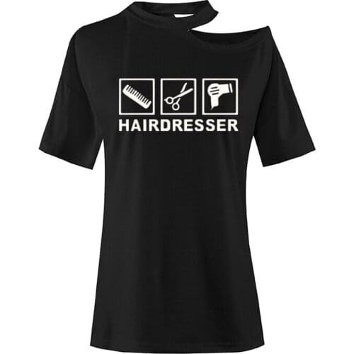 Cotton Women TShirt Short Sleeve Hipster Hairdresser T Shirt Women Tops Autumn Fashion Scissors Tee Shirt Femme Camisas De Mujer