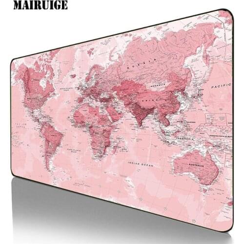 Gaming Mouse Pad Multicolor World Map Large Mousepad Gamer Accessories XXL Anti-slip Natural Rubber PC Computer Keyboard DeskMat