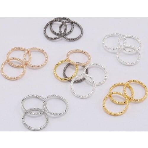 50-100pcs/lot 8-20mm Round Jump Rings Twisted Open Split Rings Jump Rings Connector For DIY Jewelry Makings Findings Supplies