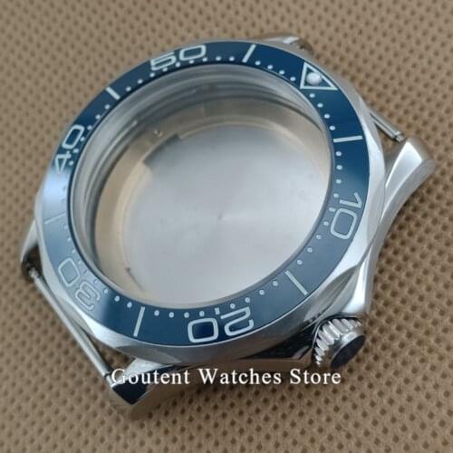 Hot Selling 41mm Silver Watch Case Super Luminous Bezel Fit for ETA 2836 MIYOTA 8215 821A Automatic Movement