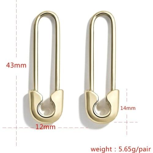 Fashion Minimalist Pin Metal Multicolor Stud Earrings Female Hip Hop Trend Jewelry Party Wedding Couple Jewelry