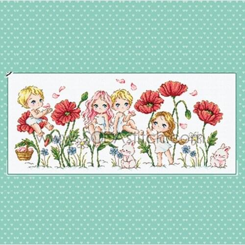 G159 Stich Cross Stitch Kits Craft Packages Cotton Fabric Floss Counted New Designs Needlework Embroidery Cross-Stitching
