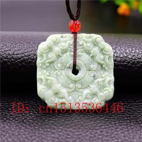 Natural Green Jade Tiger Pendant Necklace Double-sided Carved Amulet Fashion Chinese Gifts for Women Men Jewelry Sweater Chain