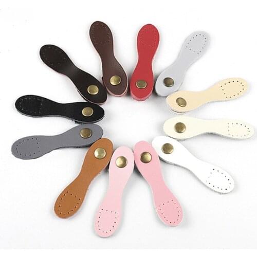 New 1pc Fashion Leather Bag Buckle Handmade Wallet Buckle Card Pack Hasp Clasp Diy Oval Gourd-shaped Handmade Leather Buckle