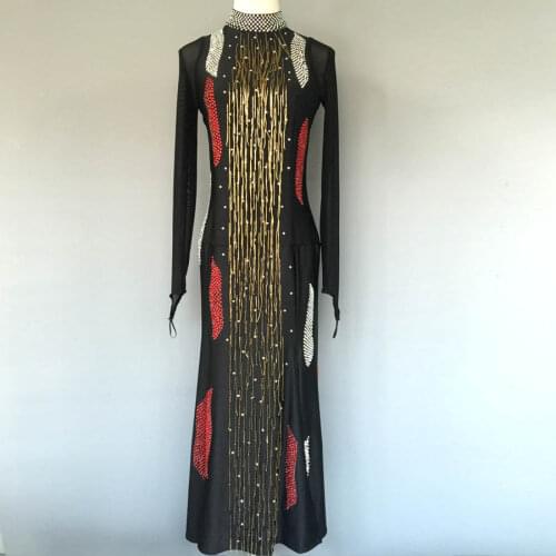 New style latin dance costume sexy spandex long sleeves latin dance dress for women latin dance competition dresses A45 S-4XL