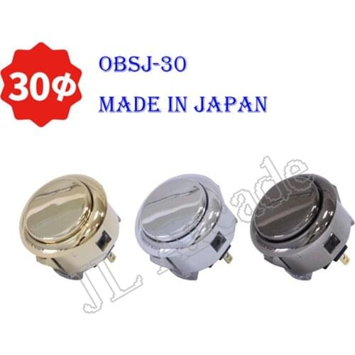 1pcs/lot Original Sanwa Metallic Color Snap In Button Authentic Sanwa OBSJ-24 24mm OBSF-30 30mm Metallic Gold Silver Grey Button