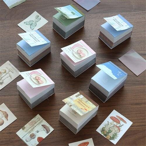400pcs/set European Style Literary Material Card Kawaii DIY Hand Account Decoration Backing Paper Cute Message Paper Stationery