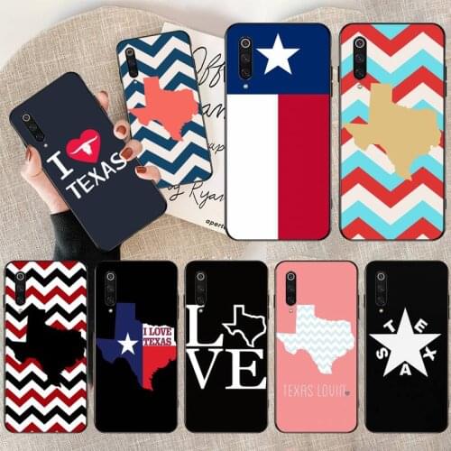 PENGHUWAN I Love Texas Flag DIY Luxury Phone Case for Redmi Note 8 8A 7 6 6A 5 5A 4 4X 4A Go Pro Plus Prime