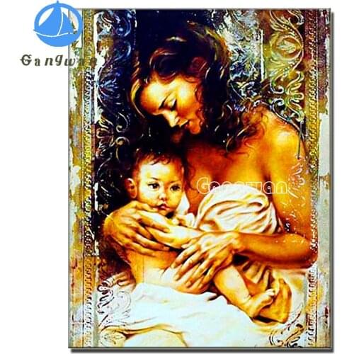 Full Rhinestone embroidery,abstract mom with baby,sale diamond painting Cross Stitch"Maternal Love "diamond mosaic room decor