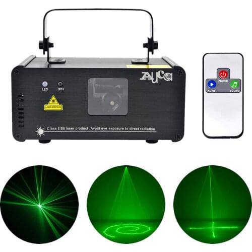 AUCD IR Remote PRO Mini Portable 8CH DMX Green Beam Scanner Laser Lights Disco DJ Party Projector Show LED Stage Lighting DM-G50