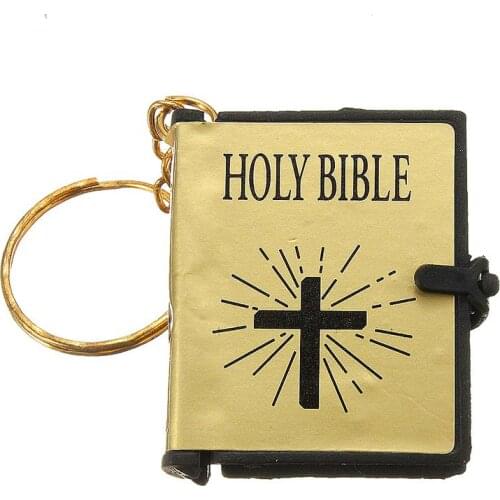 Religion english version small size holy bible Auto Key Chain book keychain christian jesus keyring gift prayer god bless