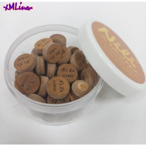 Xmlivet 10pcs latest brown radian NILI 14mm Pool cue tips multi-layers Billiards cue tips Billiards accessories