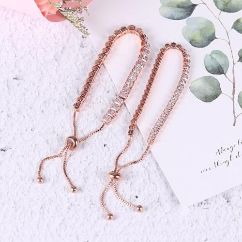 ZHOUYANG Bracelets For Women Simple Trendy Square Cut Zirconia Adjustable Girls Bangle Jewelry Wholesale Best Friends Gifts H024